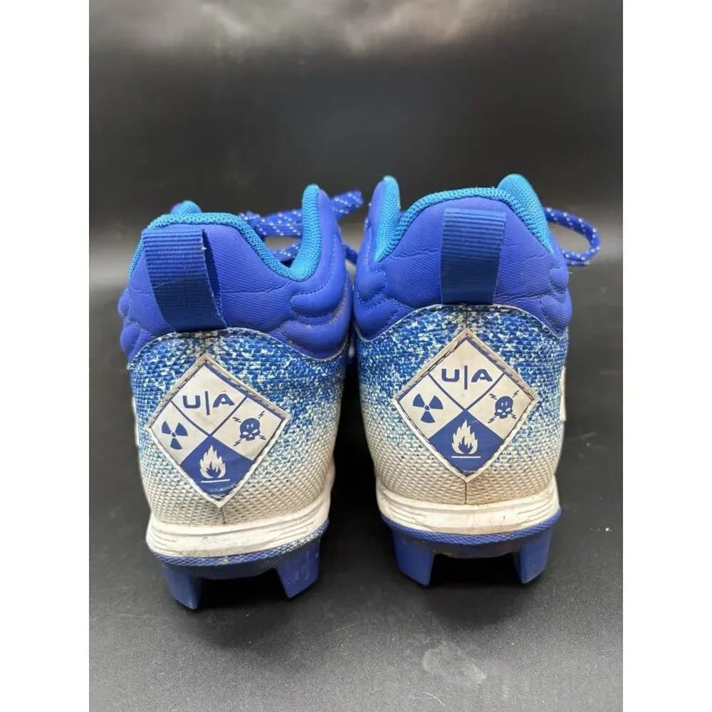 Under Armour Cleats Blue Locked Down Football Cleats 3025083 400 Mens Size 11.5
